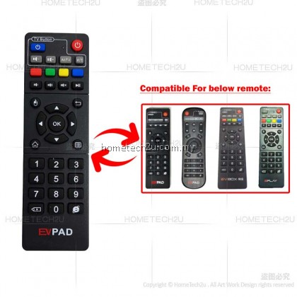 EVpad Remote Control for EVpad 3S / 3 / 3Max / 2S / Pro+ / Plus / EVBOX PLUS EV PAD
