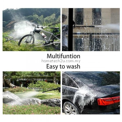 600W Cordless Water Jet High Pressure Water Gun Car Washer Machine Kit Portable Wash Spray Car Garden Tool Cuci Kereta