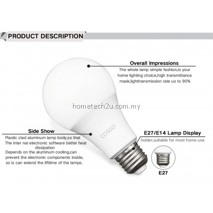 COSGO LED Bulb E27 with SIRIM Light Bulb 5W 10W 13W 15W 18W 6500K Daylight MENTOL LAMPU LED COSGO LED Bulb E27 with SIRIM Light Bulb 5W 10W 13W 15W 18W 6500K Daylight MENTOL LAMPU LED