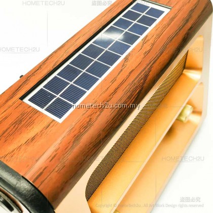 GOLON Classic Radio FM Retro Vintage Wooden Bluetooth Radio Speaker with Solar Rechargeable USB TF BT MUSIC MP3 Player