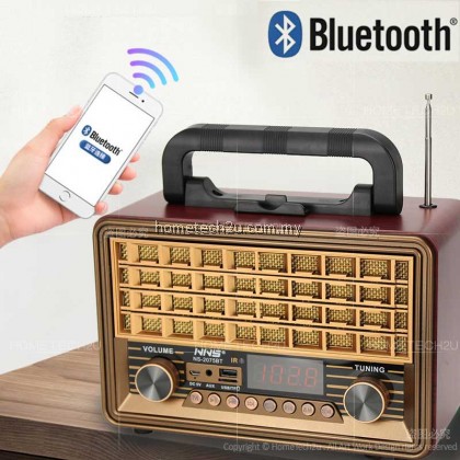 NNS Classic Radio FM NS-2075BT Retro Vintage Bluetooth AUX Radio Speaker Music Player Antique Radio