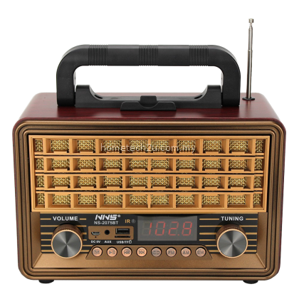 NNS Classic Radio FM NS-2075BT Retro Vintage Bluetooth AUX Radio Speaker Music Player Antique Radio