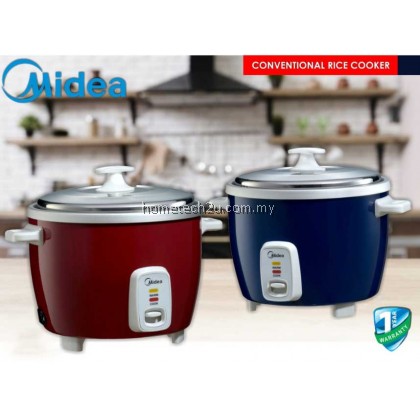 MIDEA 1.0L 1.8L CONVENTIONAL RICE COOKER MR-GM10SDA-R / MR-GM10SDA-B MR-GM18SDA Periuk Nasi,电饭锅