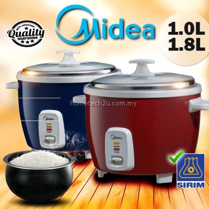 MIDEA 1.0L 1.8L CONVENTIONAL RICE COOKER MR-GM10SDA-R / MR-GM10SDA-B MR-GM18SDA Periuk Nasi,电饭锅