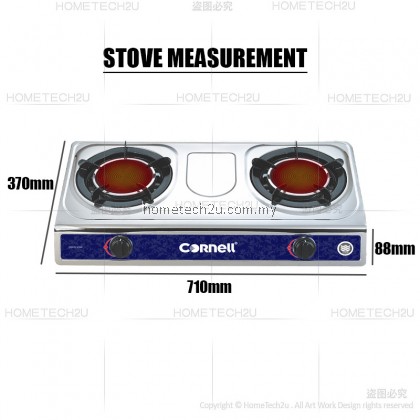 CORNELL 5.0kw Stainless Steel Infrared Gas Stove Cooker Dapur Gas Infra Merah CGS-G150SIR