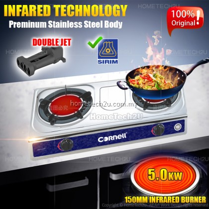 CORNELL 5.0kw Stainless Steel Infrared Gas Stove Cooker Dapur Gas Infra Merah CGS-G150SIR
