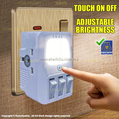Extension Plug 13A 3 Way Adaptor with Nigh Lamp 2 USB Charger USB plug three adapter adaptor Extension Socket Kepala Tiga Lampu Tidur (Sirim)