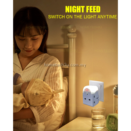 Extension Plug 13A 3 Way Adaptor with Nigh Lamp 2 USB Charger USB plug three adapter adaptor Extension Socket Kepala Tiga Lampu Tidur (Sirim)