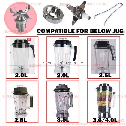 Butterfly Blender Blade Replacement Knife Cutter Spare Parts Accessories For B-591 B-592 B-596 Blender Jug Blade Pisau Blender