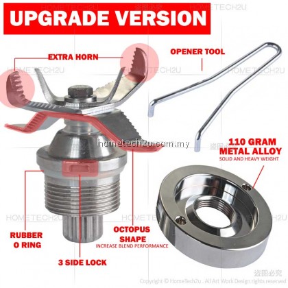 Butterfly Blender Blade Replacement Knife Cutter Spare Parts Accessories For B-591 B-592 B-596 Blender Jug Blade Pisau Blender