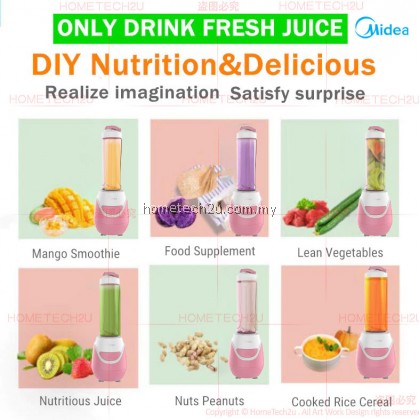 Midea Personal Blender 0.6L 600ml MBL-1000 Mini Blender Portable Juice Blender Smoothie Blender
