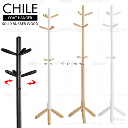 CHILE Solid Wood Coat Hanger Floor Standing Cloth Coat Hat hanger Clothes Hanging Wooden Hanger Bedroom Drying Rack CHILE Solid Wood Coat Hanger Floor Standing Cloth Coat Hat hanger Clothes Hanging Wooden Hanger Bedroom Drying Rack