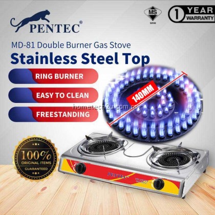 PENTEC Double Burner Gas Stove MD-81 812 816 Dapur Gas Masak 120mm 莲花炉 PENTEC Double Burner Gas Stove MD-81 812 816 Dapur Gas Masak 120mm 莲花炉