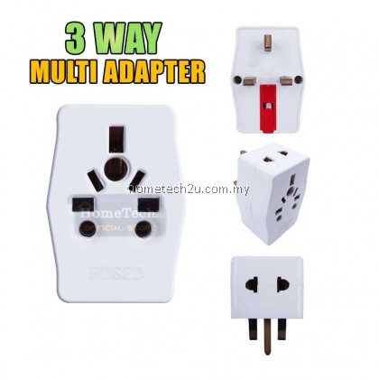 MULTI 3 Way Adapter 13A Multi Universal Socket Adaptor Travel Extension Plug Multi Adapters Socket Charger万能插头