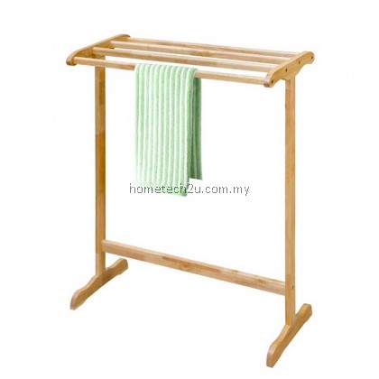 LAVELLE DIY Wooden Solidwood Rak Tuala Towel Rack Cloth Drying Rack rak baju Kayu