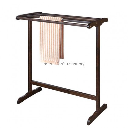 LAVELLE DIY Wooden Solidwood Rak Tuala Towel Rack Cloth Drying Rack rak baju Kayu
