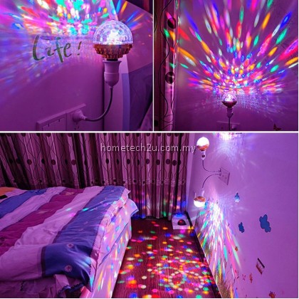 Lampu Disco Light Stage Party LED DJ Ball Indoor Сolored Dance Bulb Lamp Stage Lighting 6W Rotation Stage Laser Light