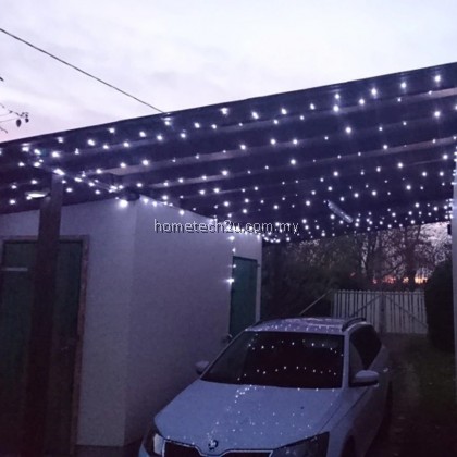 Lampu Lip Lap Raya 10M Led Christmas Fairy String Light Outdoor Black Wire Wedding Party Holiday Christmas Tree Garland Light