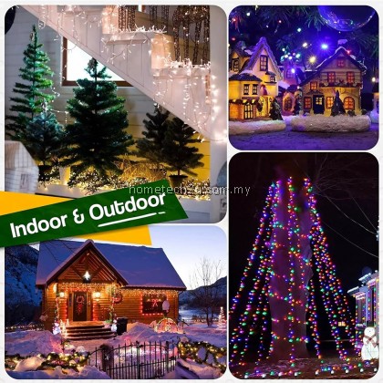 Lampu Raya Lip Lap LipLap 10M 100leds Colourful Hexagon RGB Led String Light Fairy Christmas Decoration Lights