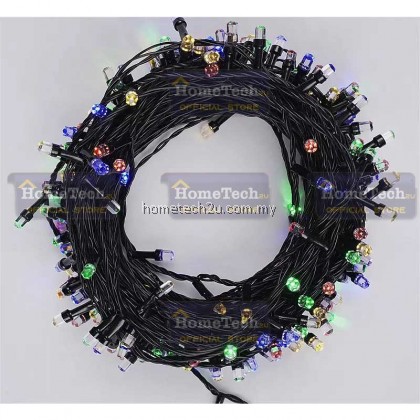 Lampu Raya Lip Lap LipLap 10M 100leds Colourful Hexagon RGB Led String Light Fairy Christmas Decoration Lights