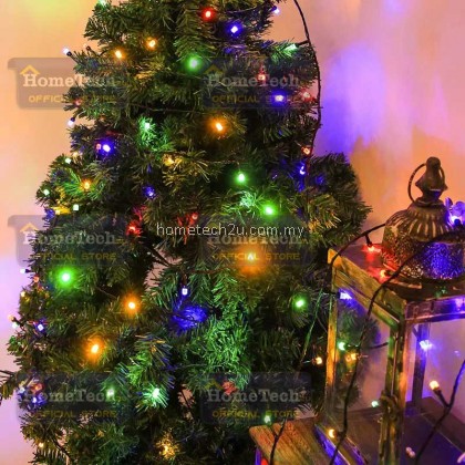Lampu Raya Lip Lap LipLap 10M 100leds Colourful Hexagon RGB Led String Light Fairy Christmas Decoration Lights