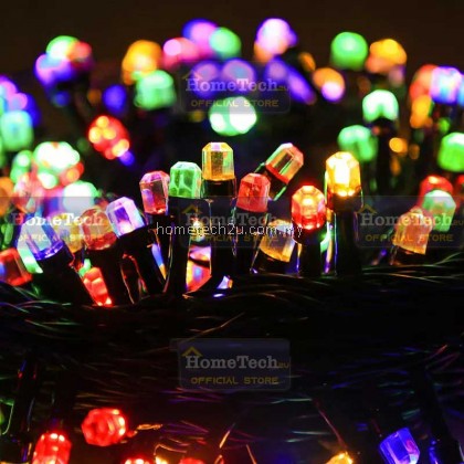 Lampu Raya Lip Lap LipLap 10M 100leds Colourful Hexagon RGB Led String Light Fairy Christmas Decoration Lights