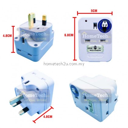 Sunstar 3 Way Adapter 13A Extension Plug 3 Socket 1 to 3 Extension Socket Plak Kepala 3 Sirim Approved 