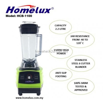 HOMELUX 2.3L Heavy Duty High Quality Commercial Blender / 搅拌机 (HCB-1100) Green HOMELUX 2.3L Heavy Duty High Quality Commercial Blender / 搅拌机 (HCB-1100) Green