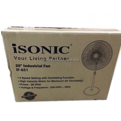 iSONIC 20" INDUSTRIAL STAND FAN IF-651 Kipas Berdiri Besi 20 Inch iSONIC 20" INDUSTRIAL STAND FAN IF-651 Kipas Berdiri Besi 20 Inch