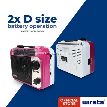 Wirata Portable Radio AUX AM/FM radio MW SW1 SW2 Travel radio with headphone jack Battery-operated(LT-Q1)