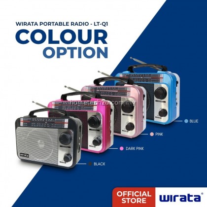 Wirata Portable Radio AUX AM/FM radio MW SW1 SW2 Travel radio with headphone jack Battery-operated(LT-Q1)