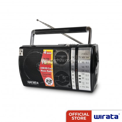 WIRATA Portable FM Radio 4 Band with USB/SD card slot (LT-D6.5U)