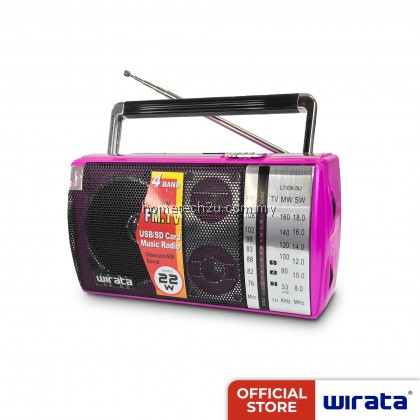 WIRATA Portable FM Radio 4 Band with USB/SD card slot (LT-D6.5U)