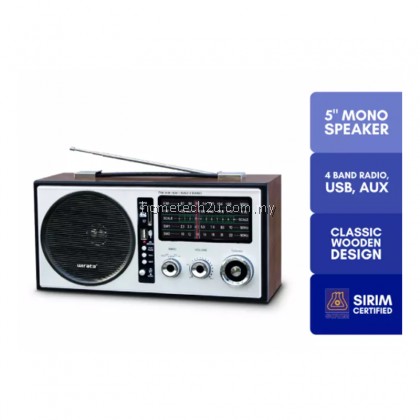 Classic Style Wooden Bluetooth Speaker Portable Retro FM Radio HiFi Quality Subwoofer Stereo Player USB TF Card