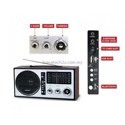 Classic Style Wooden Bluetooth Speaker Portable Retro FM Radio HiFi Quality Subwoofer Stereo Player USB TF Card