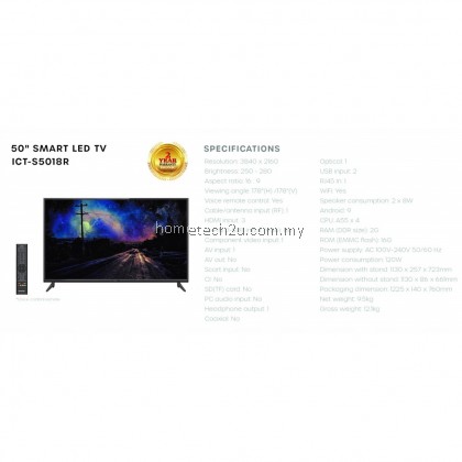 Isonic Android Smart LED TV (50") ICT-S5018R Isonic Android Smart LED TV (50") ICT-S5018R