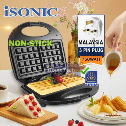 iSONIC WAFFLE WAFEL MAKER MACHINE 750W NON-STICK BREAKFAST EGG PANCAKE PEMBUAT WAFER ISM-258 华夫饼机