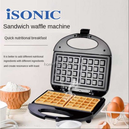 iSONIC WAFFLE WAFEL MAKER MACHINE 750W NON-STICK BREAKFAST EGG PANCAKE PEMBUAT WAFER ISM-258 华夫饼机