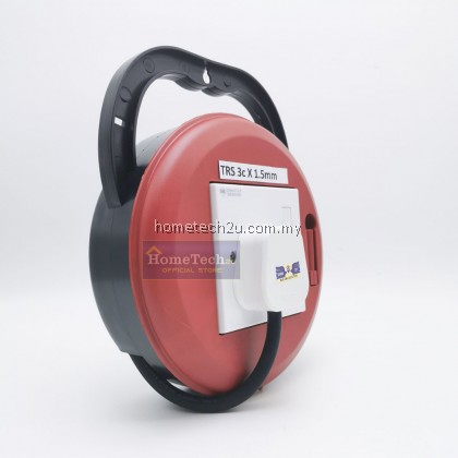Heavy Duty Extension Roller Round Wire Box Trailing Socket Cable Reel Adapter / Penyambung Wayar Bulat