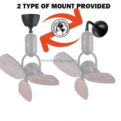 DEKA Corner Fan MS16DC Dual Mounting Wall & Ceiling Design Fan with Remote Control Dual Color &Mount