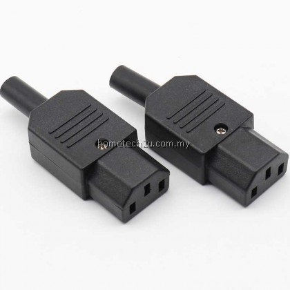Power Cord AC Plug IEC 320 C13 C14 Female Plug Rewirable Power Connector 3pin AC Socket 10A /250V