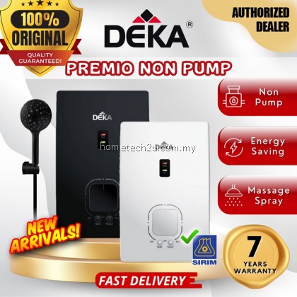 DEKA PREMIO Non-Pump Instant Electric Heat Hot Water Heater without Pump Black / White (Sirim Approved)