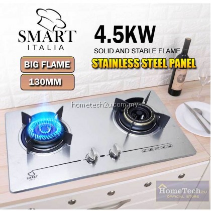 Smart Stainless Steel Built-in Hob Gas Stove Dapur Tanam 4.5KW 130mm Burner HSH-98 MGH-S633M HB802S2 Smart Stainless Steel Built-in Hob Gas Stove Dapur Tanam 4.5KW 130mm Burner HSH-98 MGH-S633M HB802S2