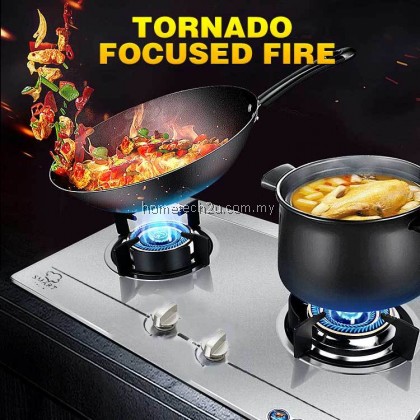 Smart Stainless Steel Built-in Hob Gas Stove Dapur Tanam 4.5KW 130mm Burner HSH-98 MGH-S633M HB802S2 Smart Stainless Steel Built-in Hob Gas Stove Dapur Tanam 4.5KW 130mm Burner HSH-98 MGH-S633M HB802S2