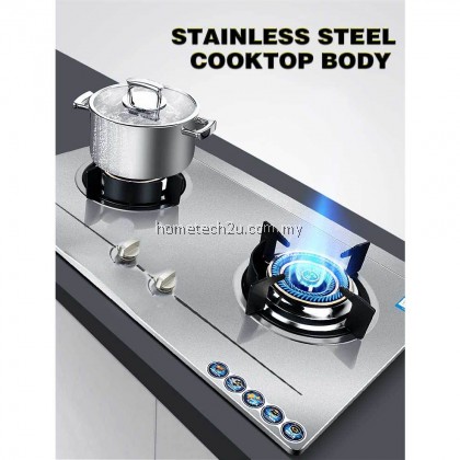Smart Stainless Steel Built-in Hob Gas Stove Dapur Tanam 4.5KW 130mm Burner HSH-98 MGH-S633M HB802S2 Smart Stainless Steel Built-in Hob Gas Stove Dapur Tanam 4.5KW 130mm Burner HSH-98 MGH-S633M HB802S2