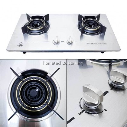 Smart Stainless Steel Built-in Hob Gas Stove Dapur Tanam 4.5KW 130mm Burner HSH-98 MGH-S633M HB802S2 Smart Stainless Steel Built-in Hob Gas Stove Dapur Tanam 4.5KW 130mm Burner HSH-98 MGH-S633M HB802S2