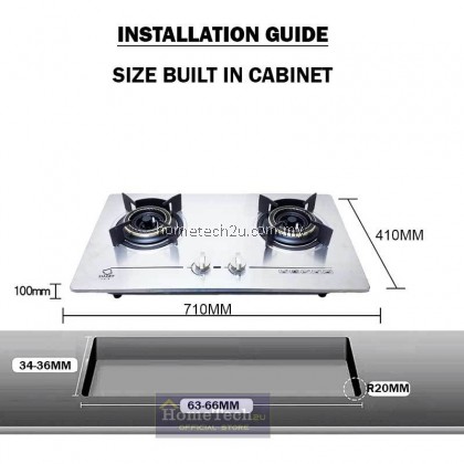 Smart Stainless Steel Built-in Hob Gas Stove Dapur Tanam 4.5KW 130mm Burner HSH-98 MGH-S633M HB802S2 Smart Stainless Steel Built-in Hob Gas Stove Dapur Tanam 4.5KW 130mm Burner HSH-98 MGH-S633M HB802S2
