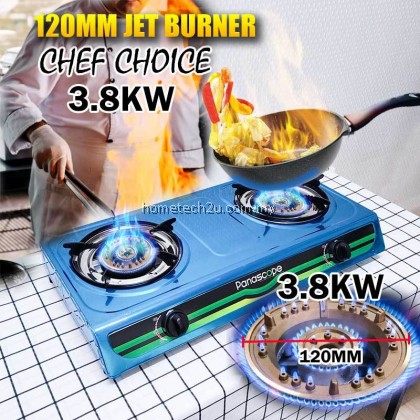 Panascope Double Burner Gas Stove 120mm Burner Dapur Masak
