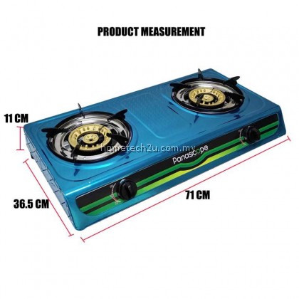 Panascope Double Burner Gas Stove 120mm Burner Dapur Masak