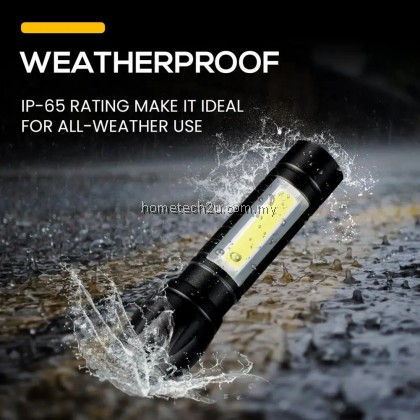 Mini Torch LED Rechargeable Flashlight Portable USB Charging Flashlight High Power Bank Camping Waterproof Long Range